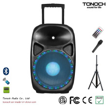 OEM 10 Inches Plastic Trolley Active Speaker with Battery